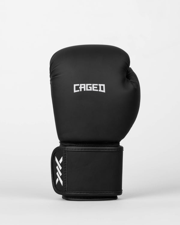 Guantes de boxeo Caged Spark Niños – Negro mate/Blanco
