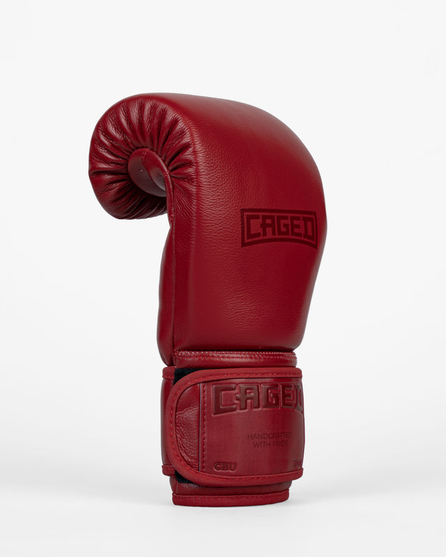 Caged Boxing Gloves 'X' Series - Bordeaux Red