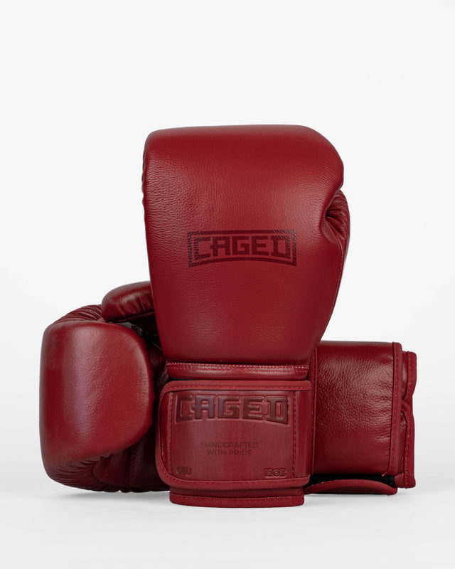 Caged Boxing Gloves 'X' Series - Bordeaux Red