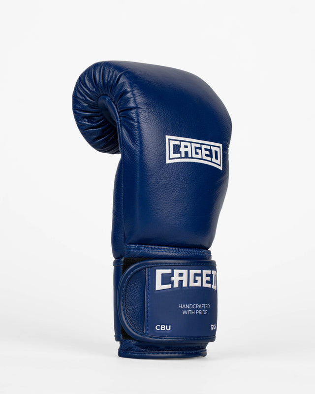 Guantoni da boxe Caged 'X' Series – Blu navy/Bianco