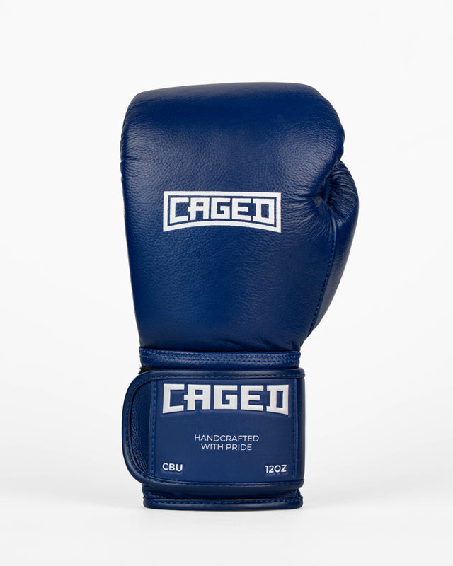Guantoni da boxe Caged 'X' Series – Blu navy/Bianco