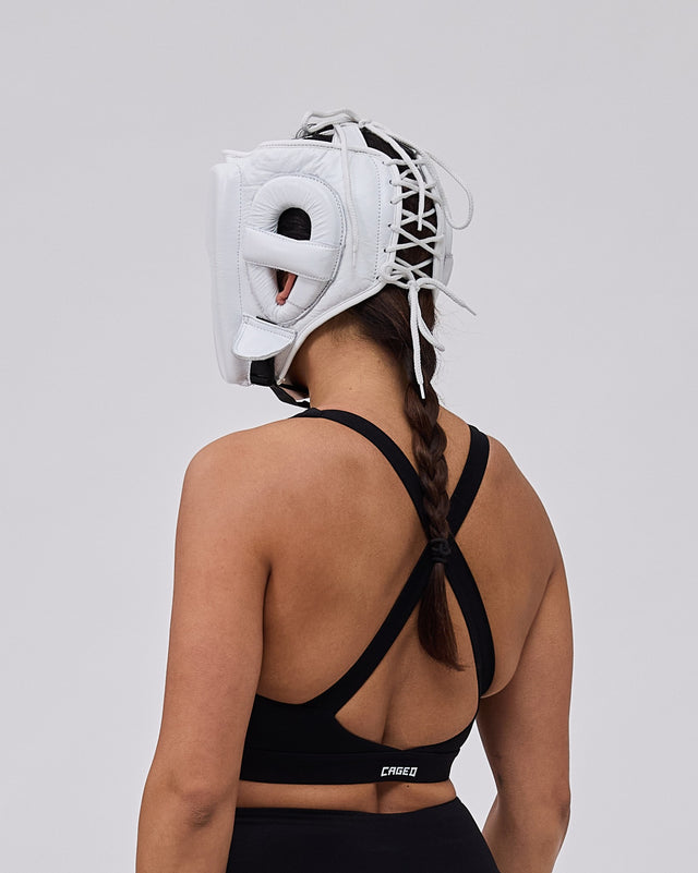 Caged 'X' Series Headguard - White