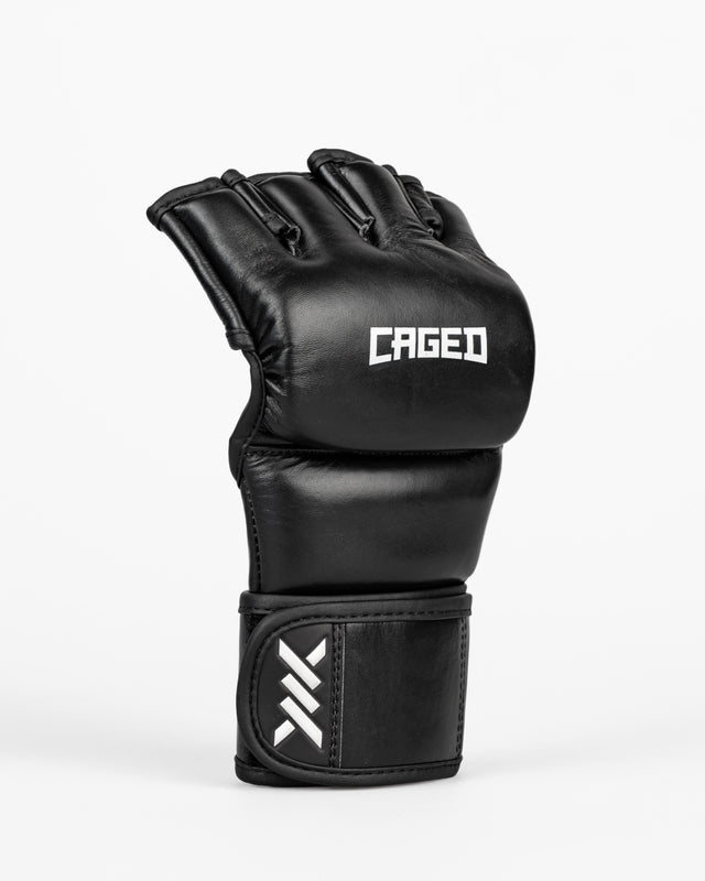 Caged MMA-Handschuhe 'X' Series – Schwarz/Weiß