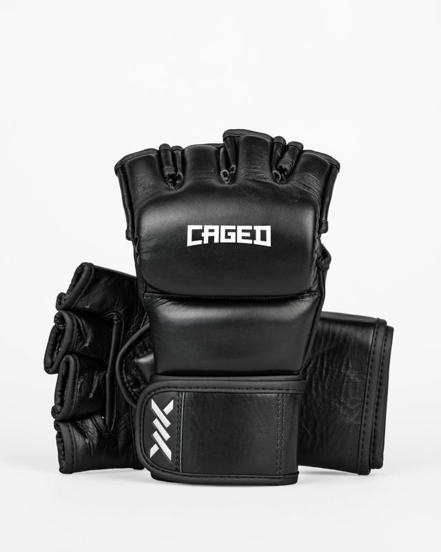 Caged MMA-Handschuhe 'X' Series – Schwarz/Weiß