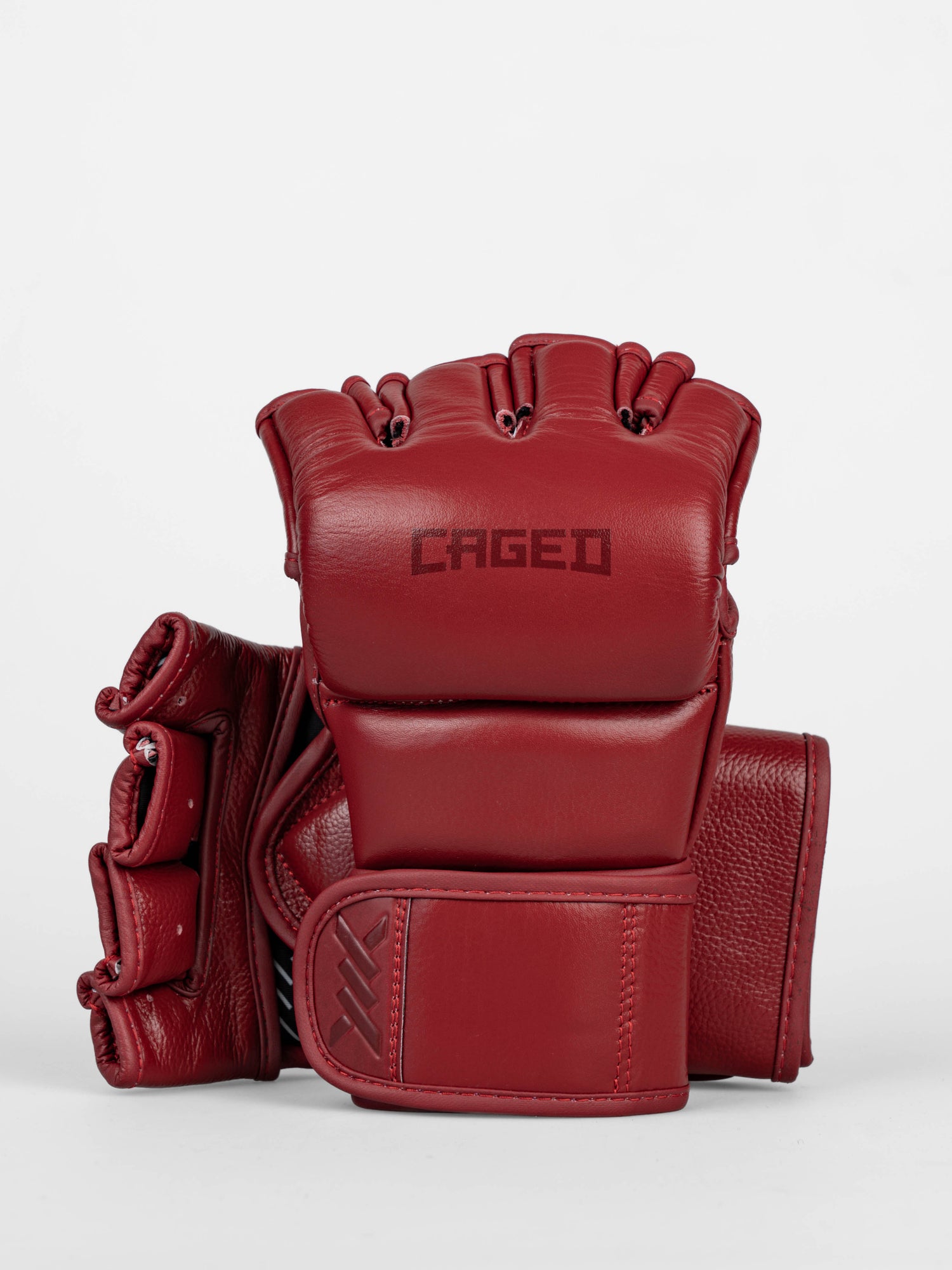 Caged MMA Gloves 'X' Series - Burgundy Red