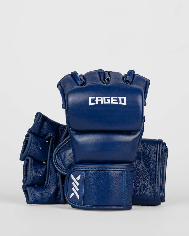 Guanti MMA Caged 'X' Series – Blu navy/Bianco