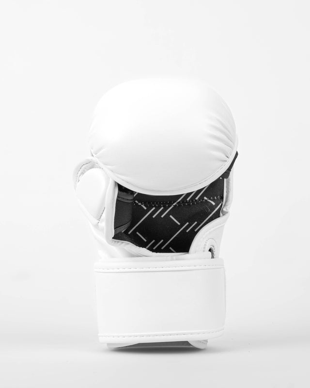 Gants de sparring MMA Caged Shadow – Blanc/Blanc