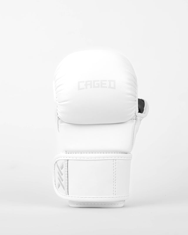 Gants de sparring MMA Caged Shadow – Blanc/Blanc