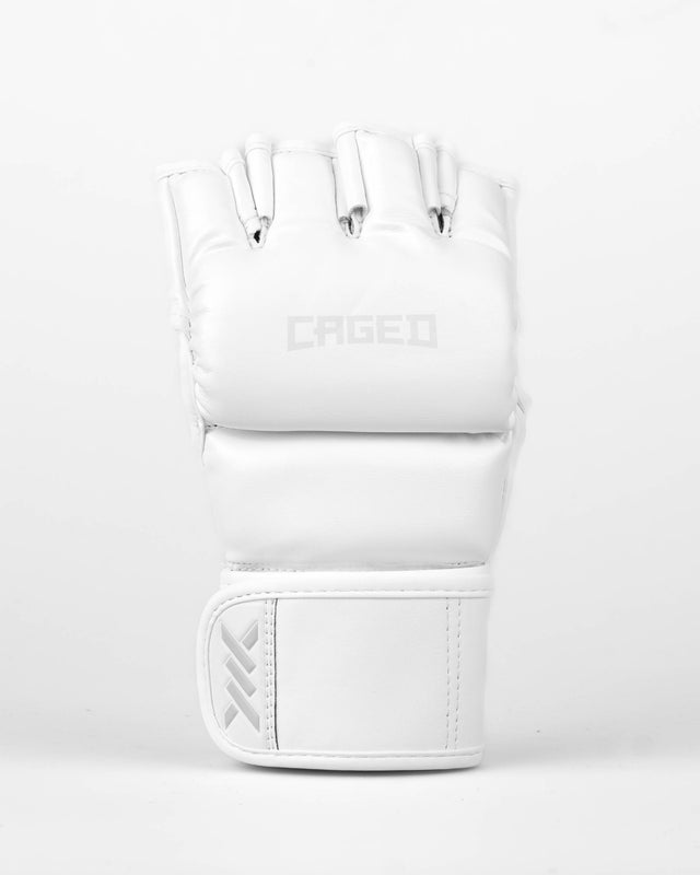 Guantes de MMA Caged Shadow – Blanco/Blanco