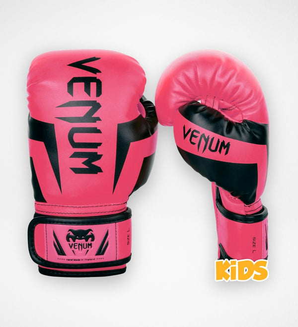 Guantes de boxeo Venum Elite Niños – Rosa Neón