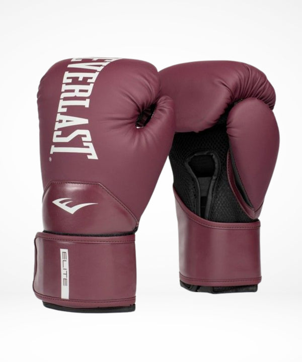 Everlast Elite 2 Boxhandschuhe – Bordeaux Rot