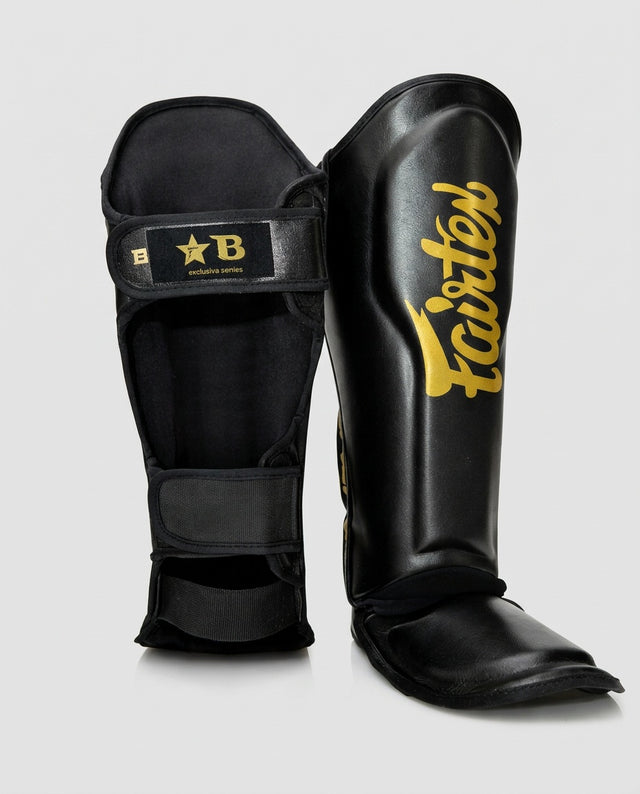 Espinilleras Fairtex FXB – Negro/Oro