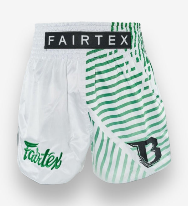 Fairtex Muay Thai Shorts FXB Racer - White/Green