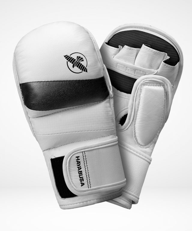Hayabusa MMA-Sparringshandschuhe T3 Hybrid – Weiß/Schwarz