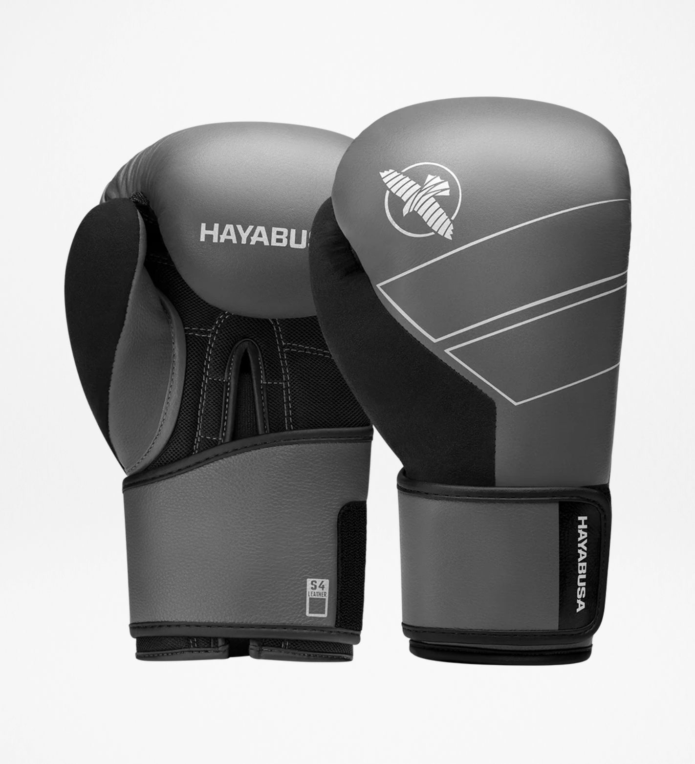 Gants de boxe Hayabusa S4 en cuir – Gris
