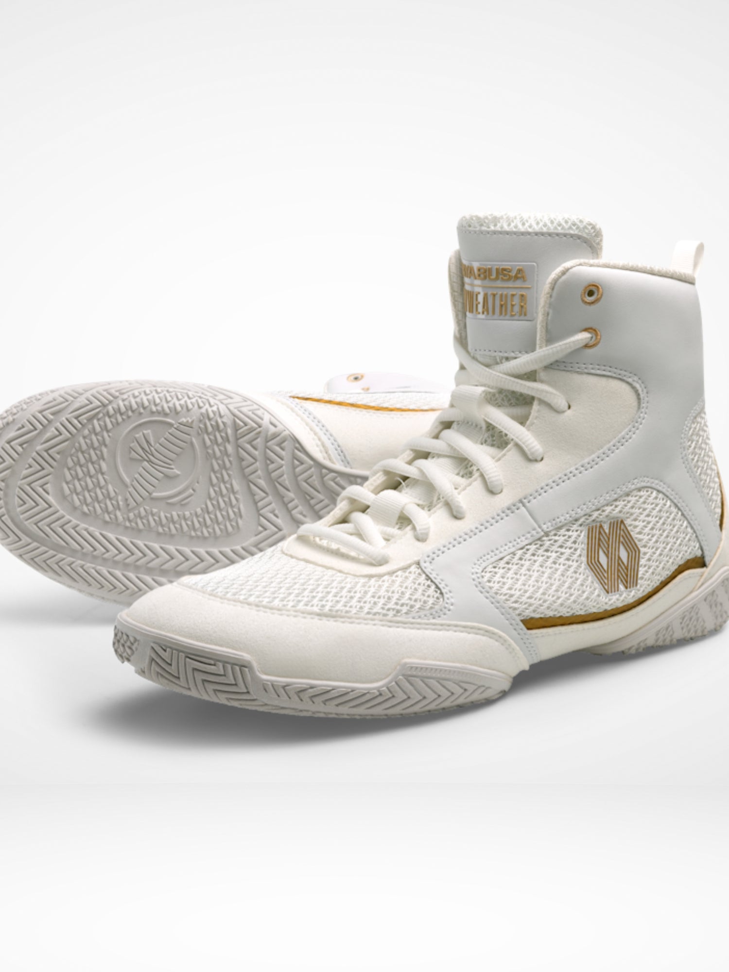 Botas de boxeo Hayabusa x Mayweather Champ – Blanco/Oro