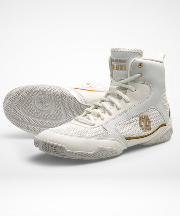 Botas de boxeo Hayabusa x Mayweather Champ – Blanco/Oro
