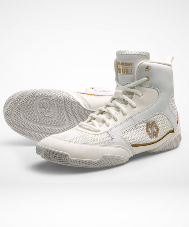 Botas de boxeo Hayabusa x Mayweather Champ – Blanco/Oro