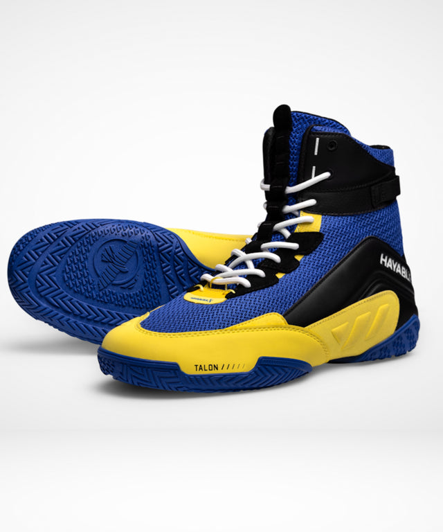 Chaussures de boxe Hayabusa Talon – Bleu/Jaune