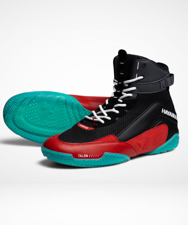 Hayabusa Talon Boxschuhe – Schwarz/Rot/Blau