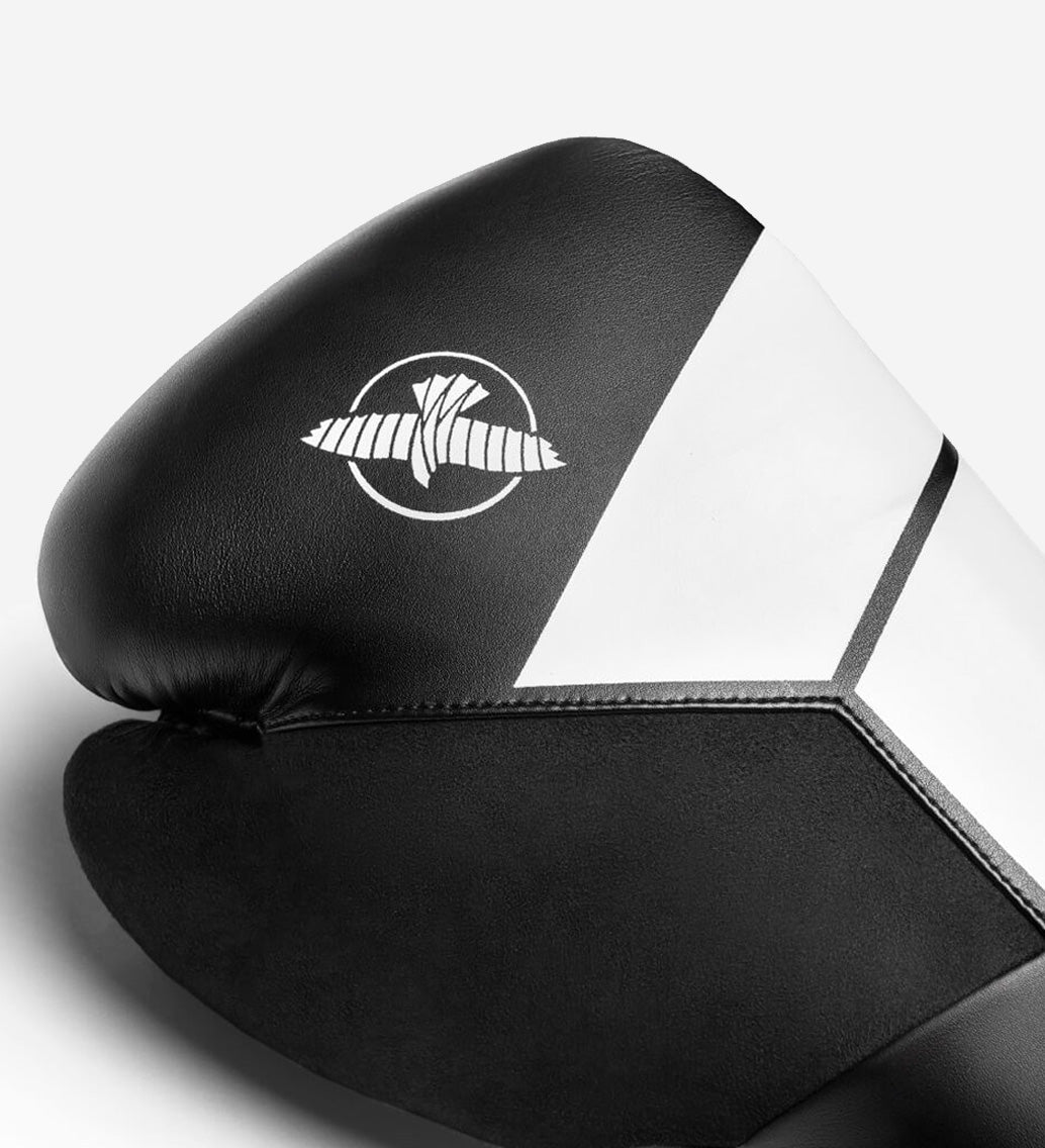 Hayabusa Gants de boxe S4 avec laçage - Noir/Blanc