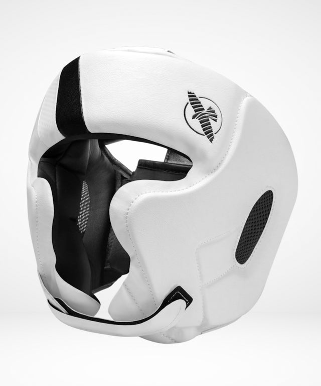 Casco da boxe Hayabusa T3 con protezione zigomi – Bianco/Nero