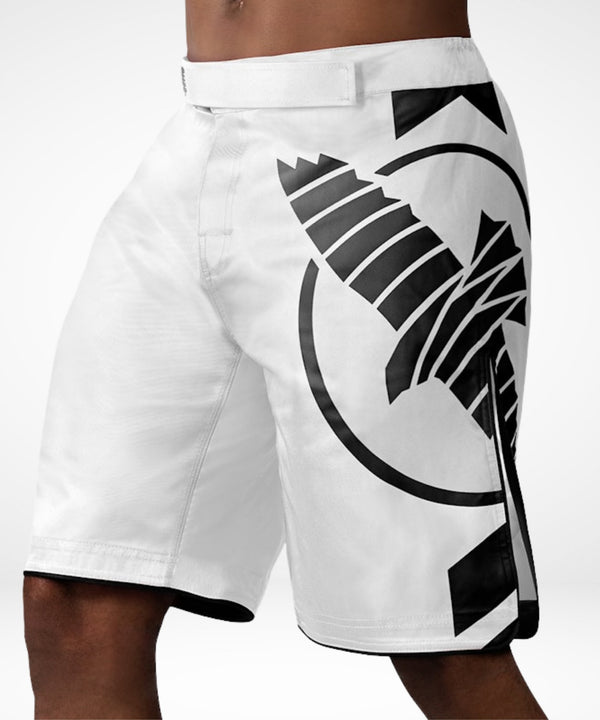 Pantaloncini MMA Hayabusa Icon Lang – Bianco/Nero