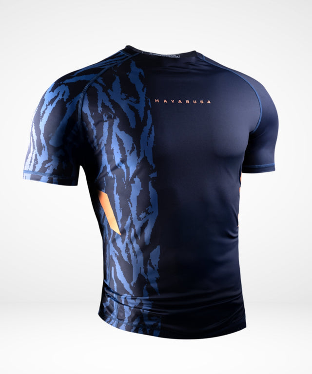 Hayabusa Rashguard Apex Kurzarm – Dunkelblau