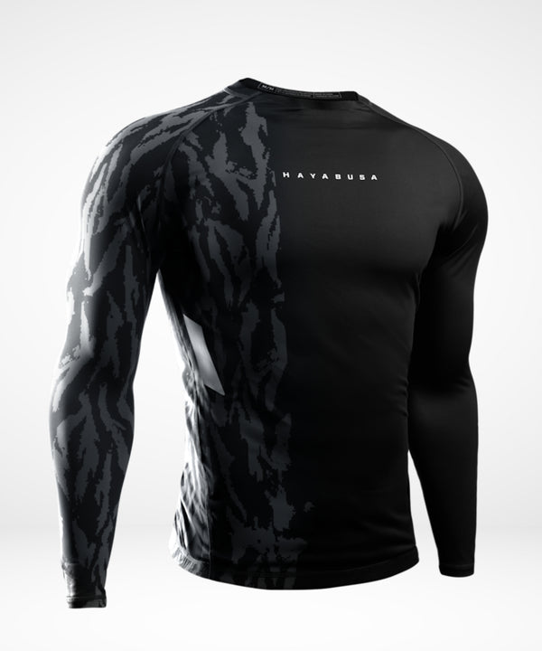 Hayabusa Apex Long-Sleeve Rash Guard - Carbon Black