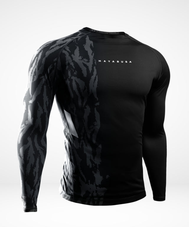 Hayabusa Apex Long-Sleeve Rash Guard - Carbon Black