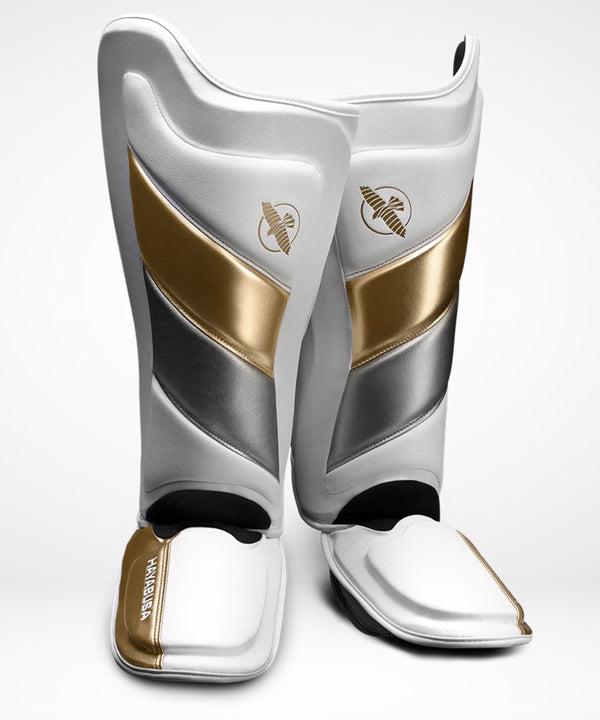 Hayabusa Schienbeinschoner T3 – Weiß/Gold