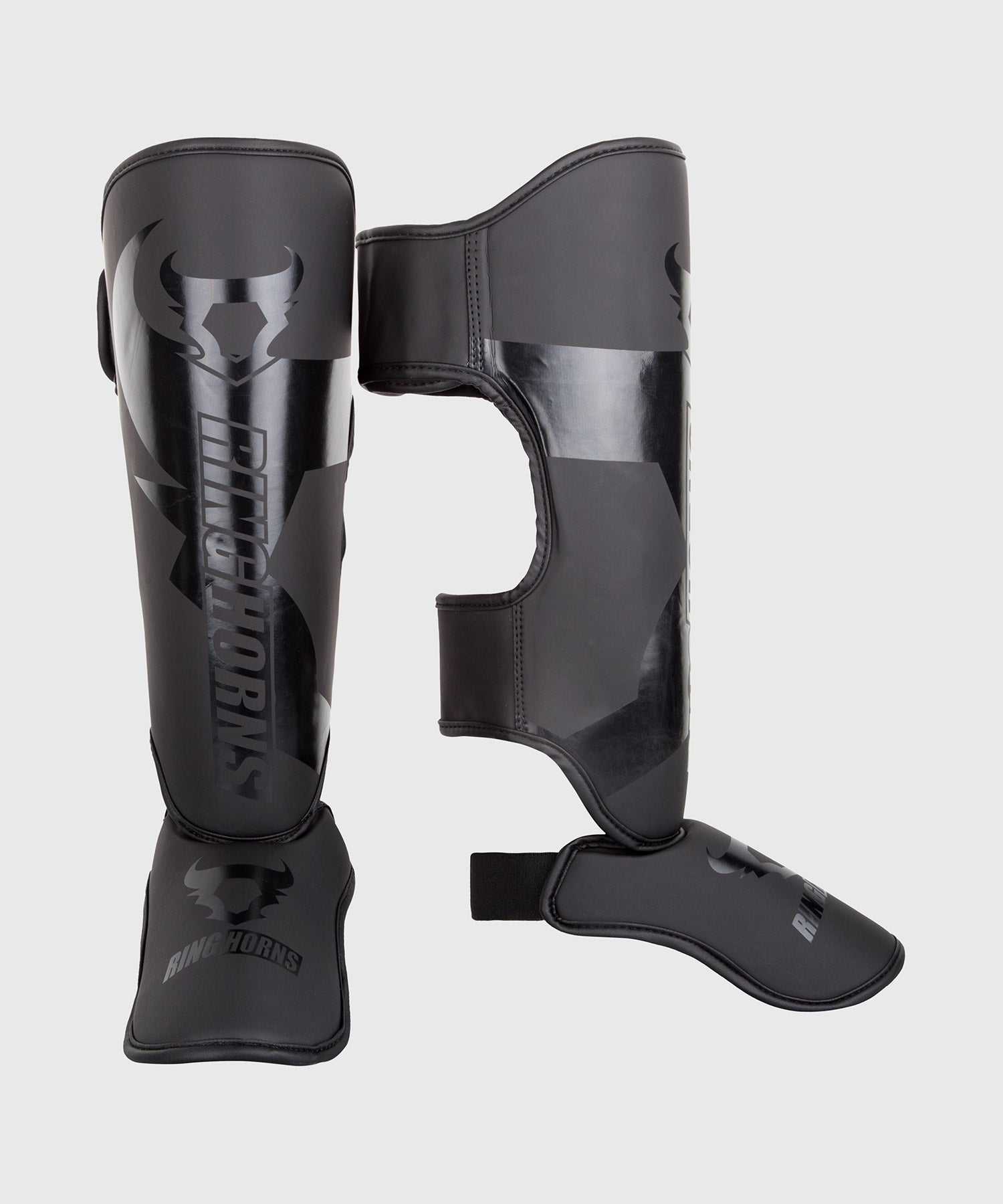 Protège-tibias Ringhorns Charger – Noir/Noir