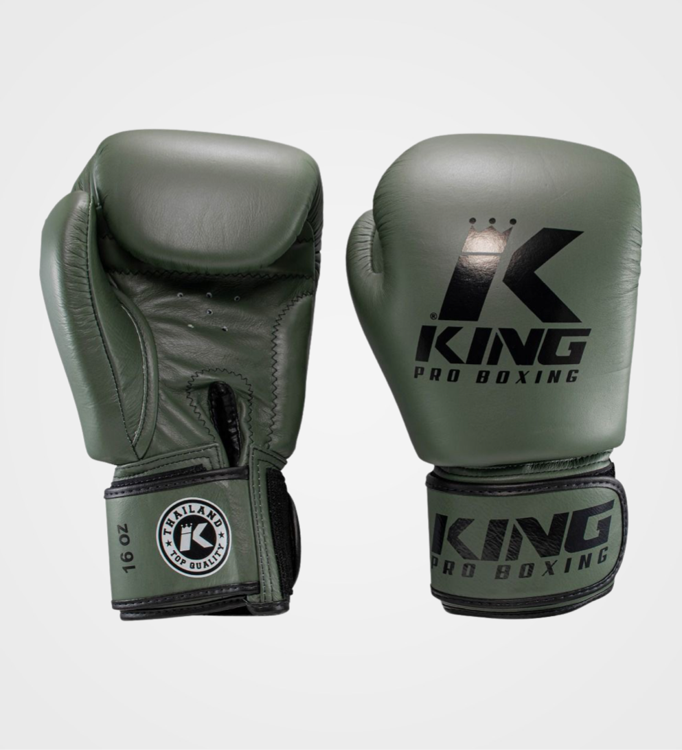 Gants de boxe King Pro Boxing BGVL3 - Vert armée