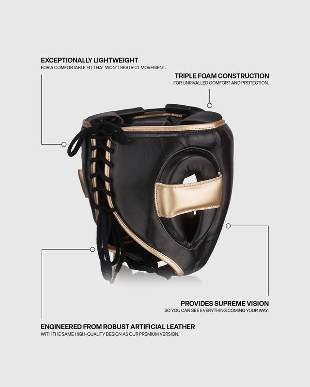Fly Knight X Kopfschutz – Schwarz/Gold