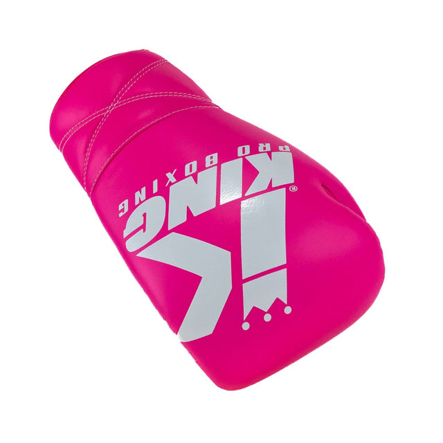King Pro Boxing Boxhandschuhe XK mit Schnürverschluss – Rosa/Weiß