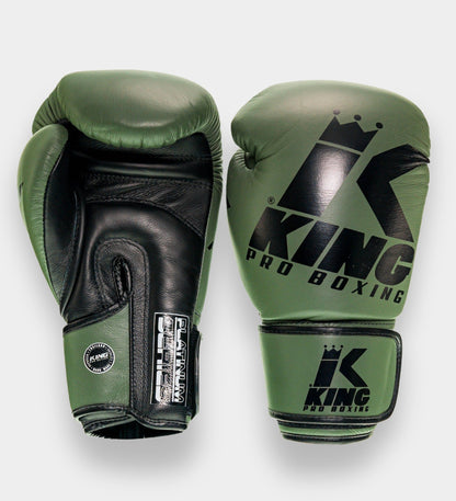 Gants de boxe King Pro Boxing Platinum - Vert kaki/Noir