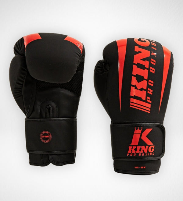 King Pro Boxing Bokshandschoenen Revo - Zwart/Rood