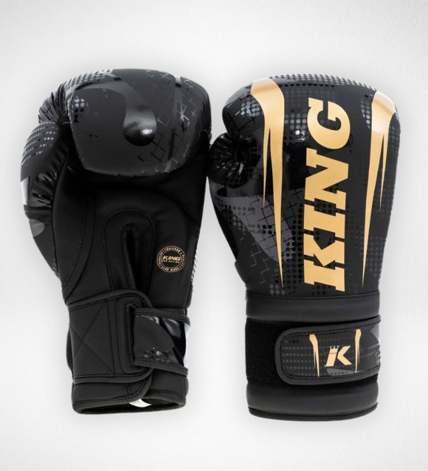King Pro Boxing Shogun Boxing Gloves - Black/Gold 