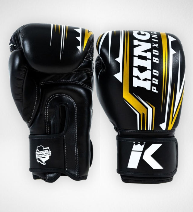 King Pro Boxing Boxhandschuhe BG Spartan – Schwarz/Gelb
