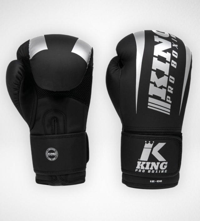 Guantes de boxeo King Pro Boxing Revo – Negro/Plata