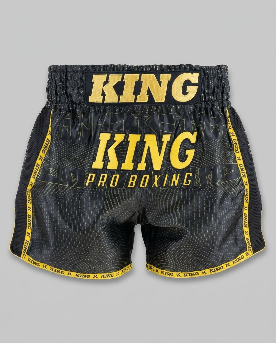 King Pro Boxing Muay-Thai-Shorts '08' – Schwarz/Gold