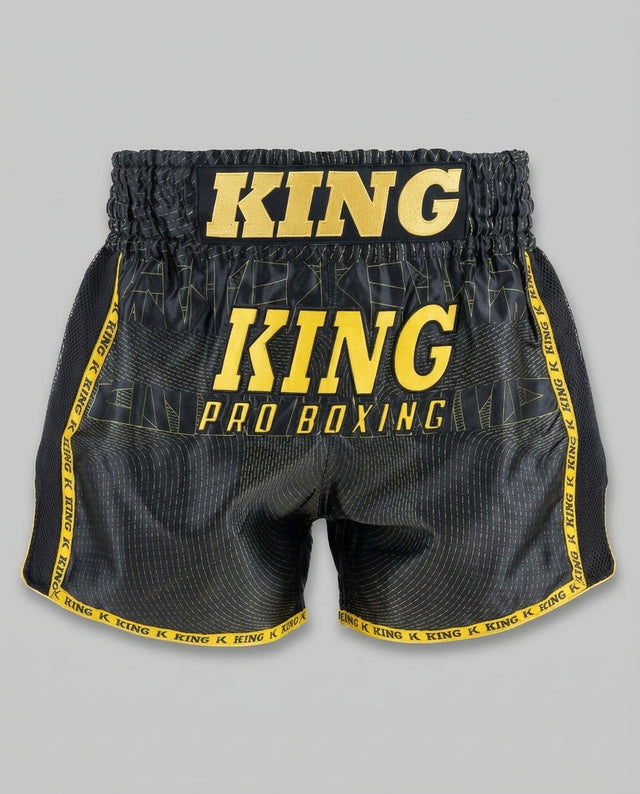 King Pro Boxing Muay-Thai-Shorts '08' – Schwarz/Gold
