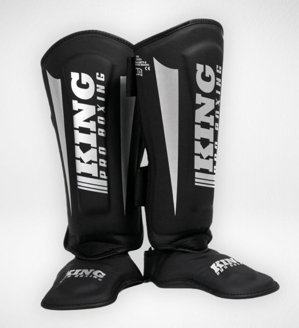 Espinilleras King Pro Boxing Revo – Negro/Plata