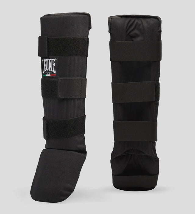 Leone Kickboxing Shin Guards Basic - Black