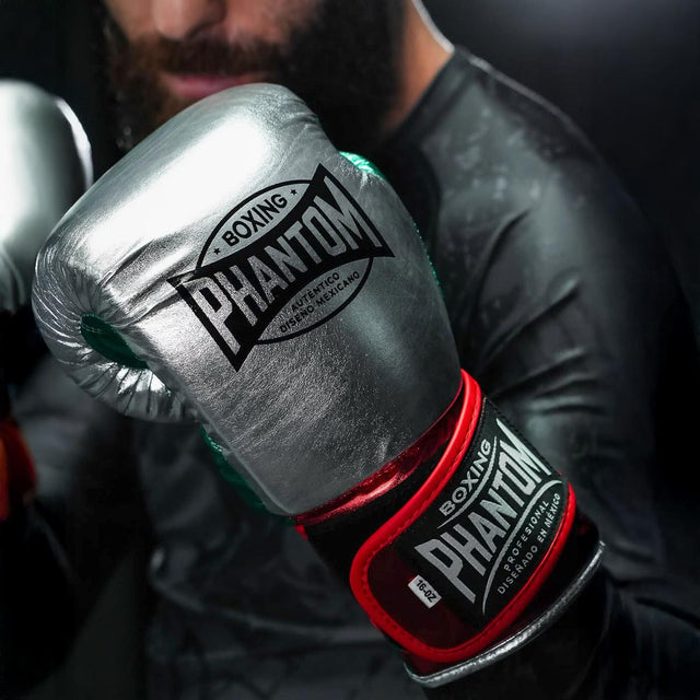 Luvas de boxe Phantom Athletics Mexico – Preto/Verde/Vermelho