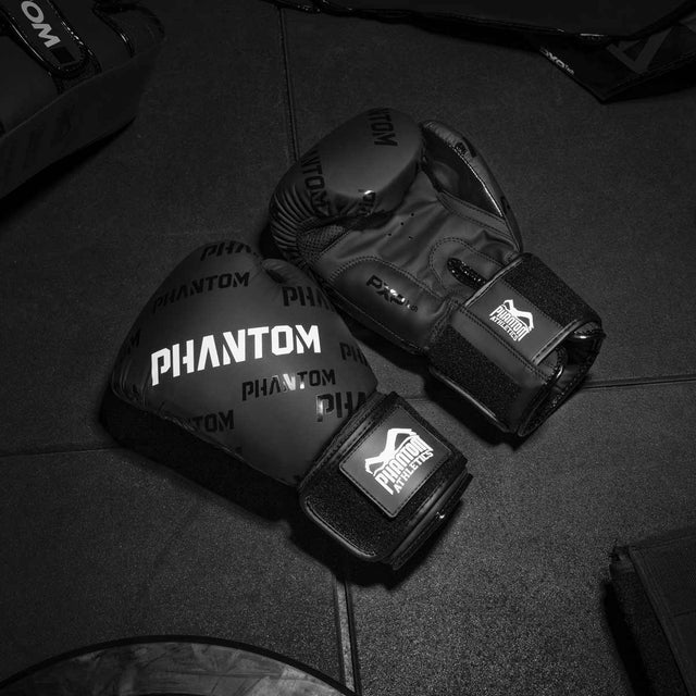 Gants de boxe Phantom Athletics Velcro – Noir/Blanc