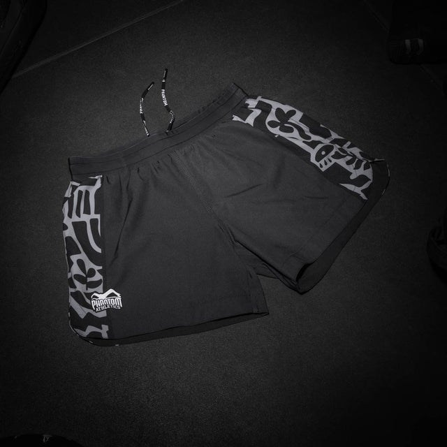 Shorts de MMA Phantom Athletics Fusion-R Groundgame – Noir/Gris
