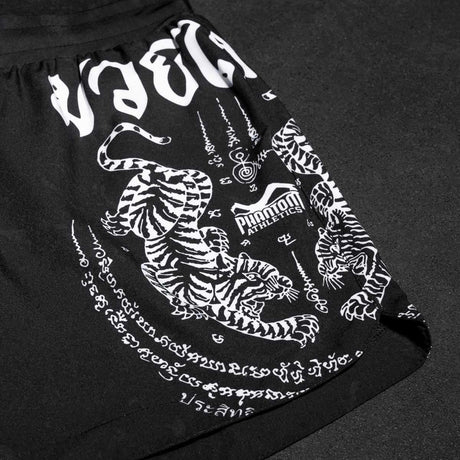 Pantaloni scurți Muay Thai Phantom Athletics Fusion – Negru/Alb
