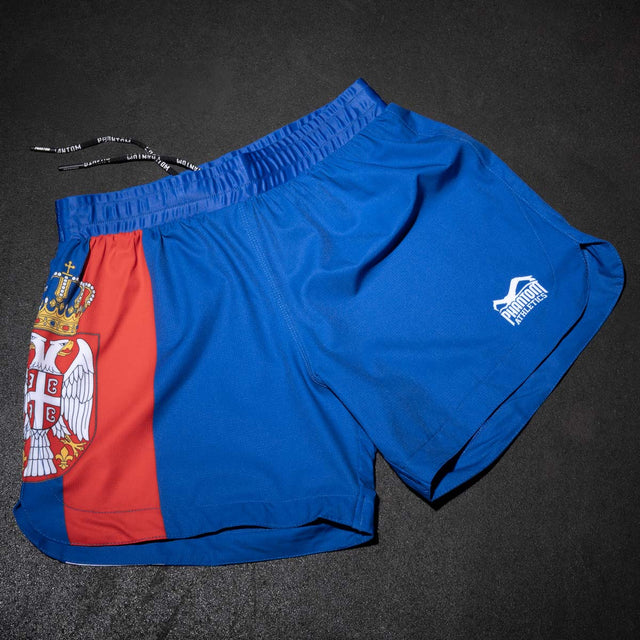 Shorts de MMA Phantom Athletics Fusion-R Team Serbia – Rouge/Blanc/Bleu