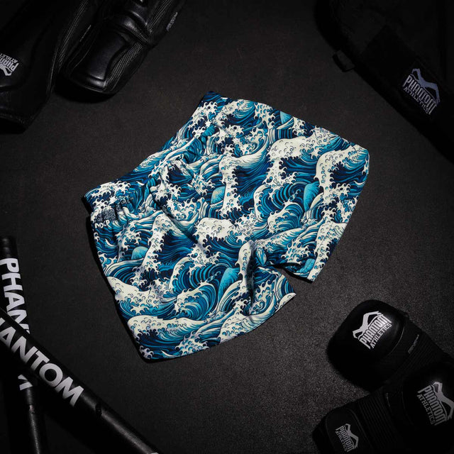 Shorts de MMA Phantom Athletics Fusion Tsunami – Bleu